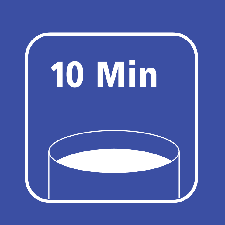 10 Minuten stehen lassen.