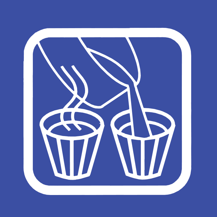 In Förmchen giessen