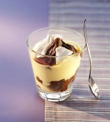 Trifle vanille-pruneaux