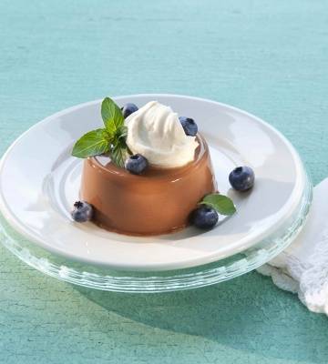 Flan au chocolat et nuage de cardamome