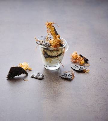 Assiette de sésame noir 