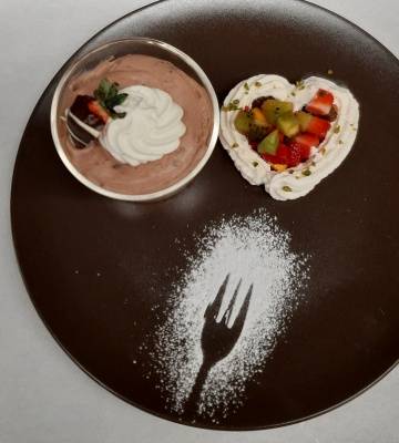 Erdbeer-Caotina Tiramisu mit leichtem Zitronenbiskuit