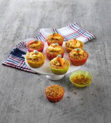 Pfirsich-Aprikosen Muffins mit Rüebli