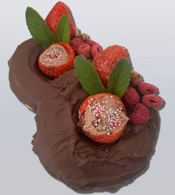 Lime chocolate Donut