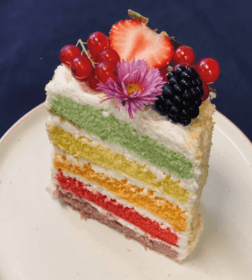 Regenbogen Kokos-cake 