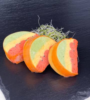 Paprika Terrine im Rüeblimantel