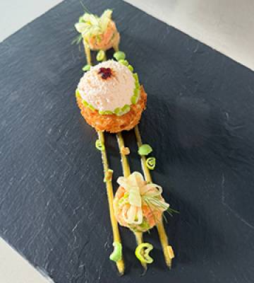 Lachsmousse küsst Knusper 